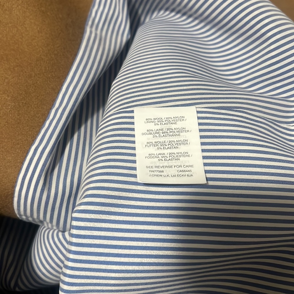 NWT- 0 -J.Crew Wool Melton Short Peacoat - $298 - Picture 7 of 8